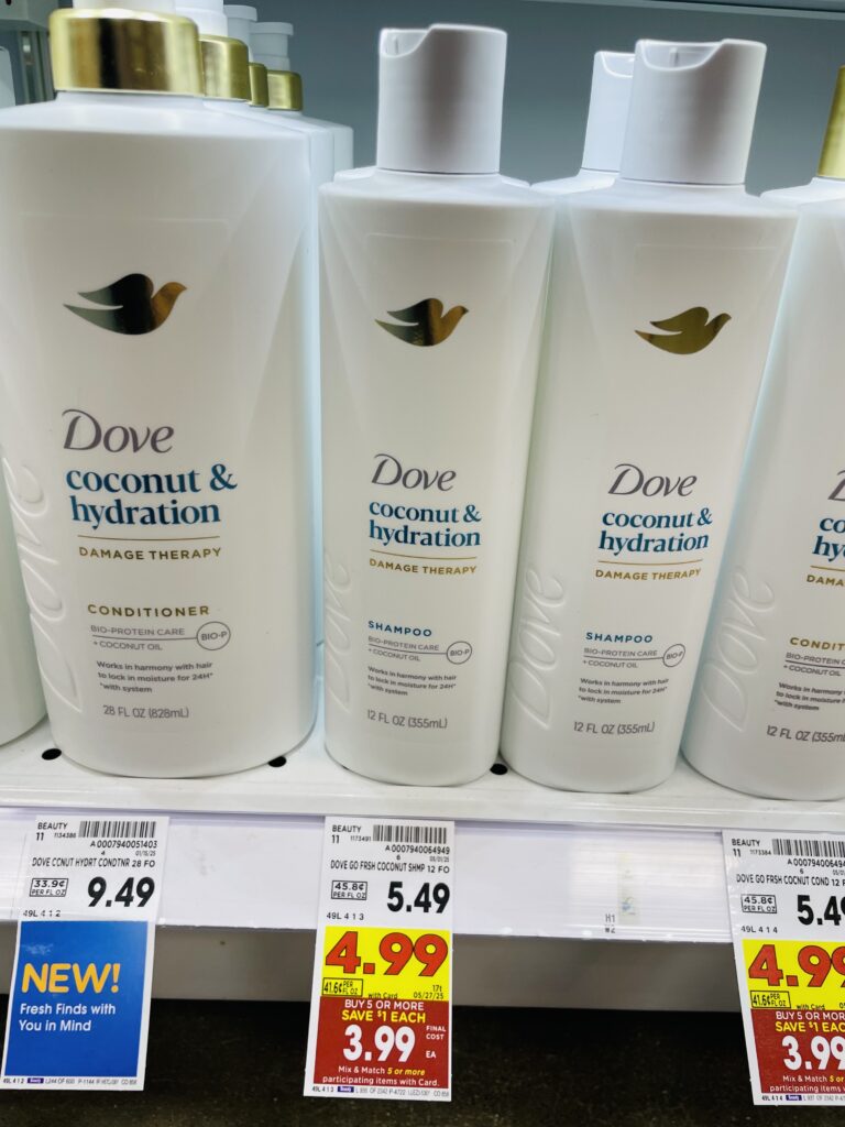 dove shampoo and conditioner kroger shelf image (1)
