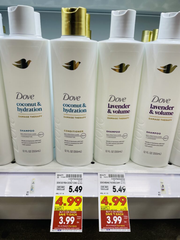 dove shampoo and conditioner kroger shelf image (1)