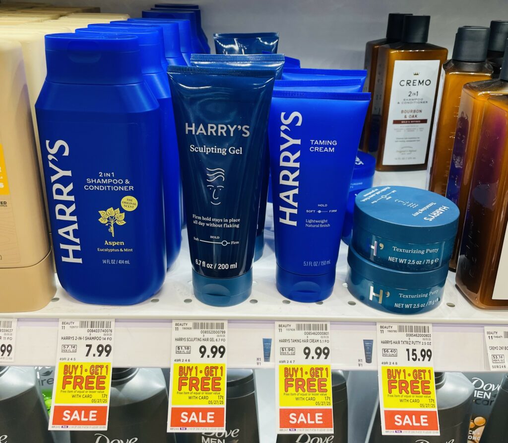 harry's hair products kroger shelf image