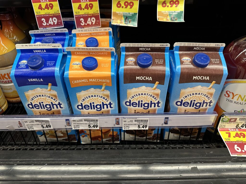 international delight iced coffee kroger shelf image