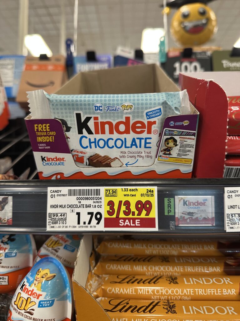 kinder chocolate kroger shelf image