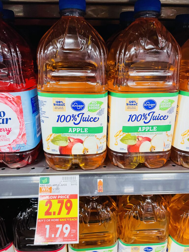 kroger apple juice kroger shelf image (1)