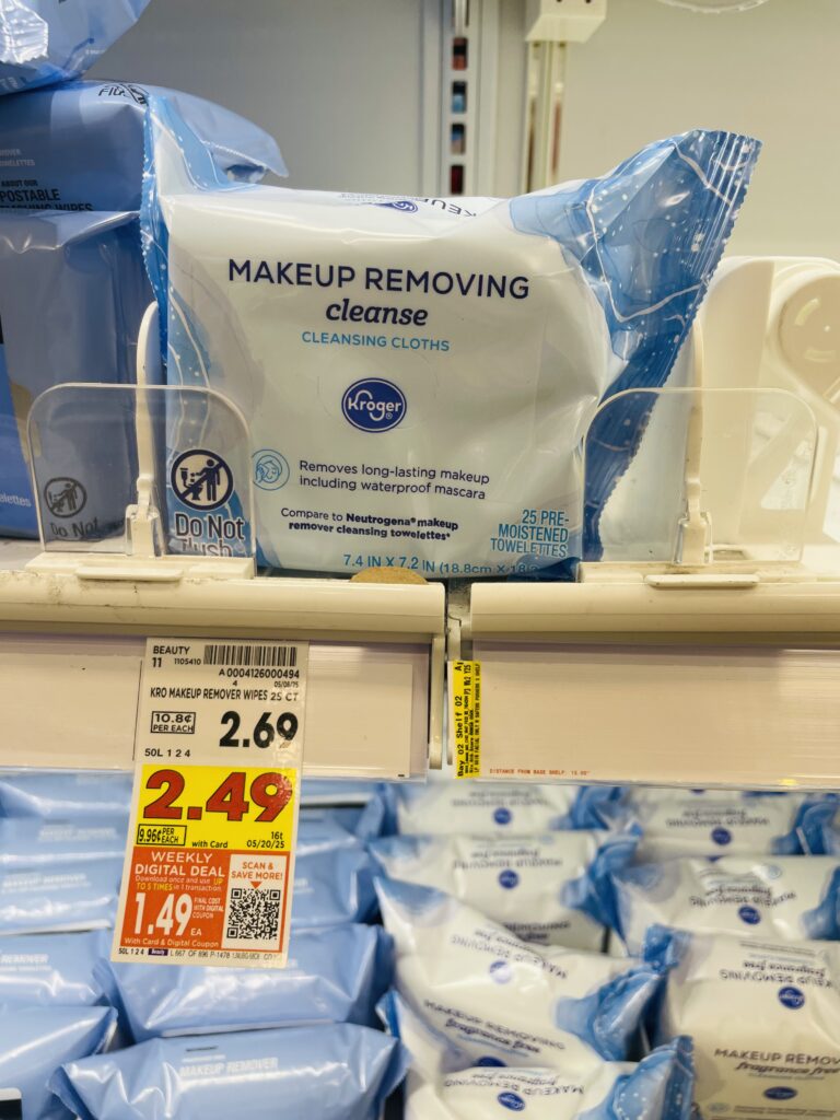 kroger facial wipes shelf image (2)