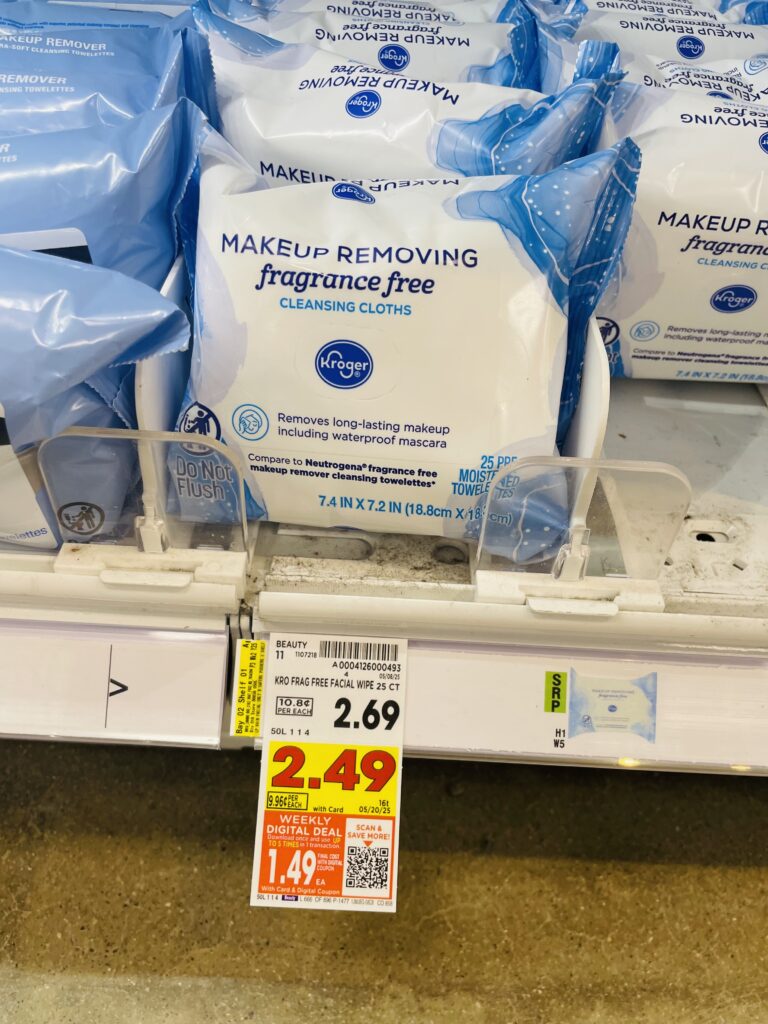 kroger facial wipes shelf image (2)