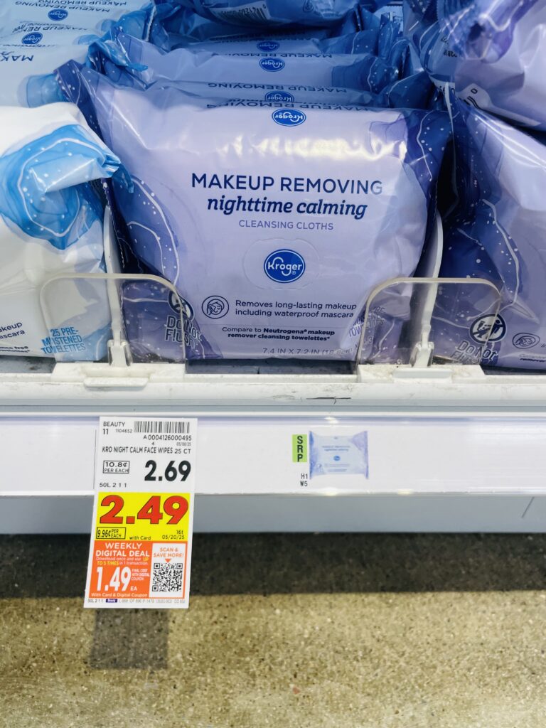 kroger facial wipes shelf image (2)