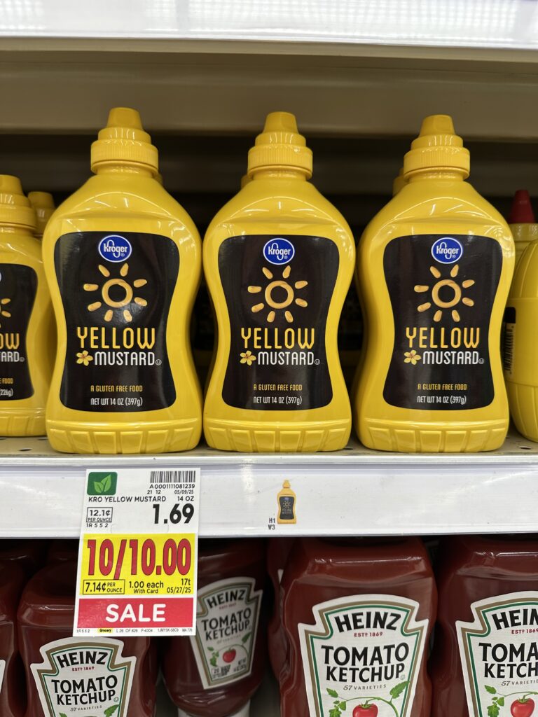 kroger mustard shelf image