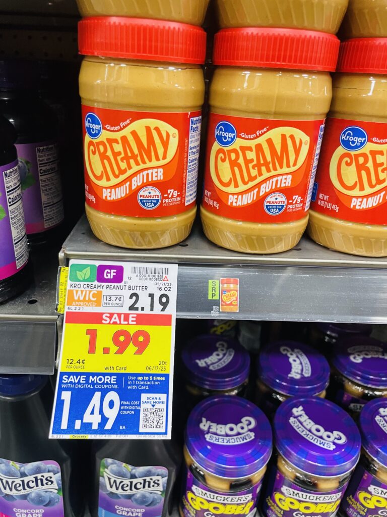 kroger peanut butter shelf image (1)