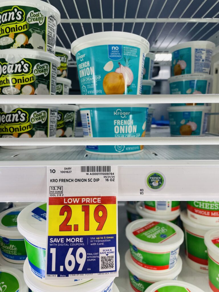 kroger sour cream, dips and cottage cheese shelf image (1)