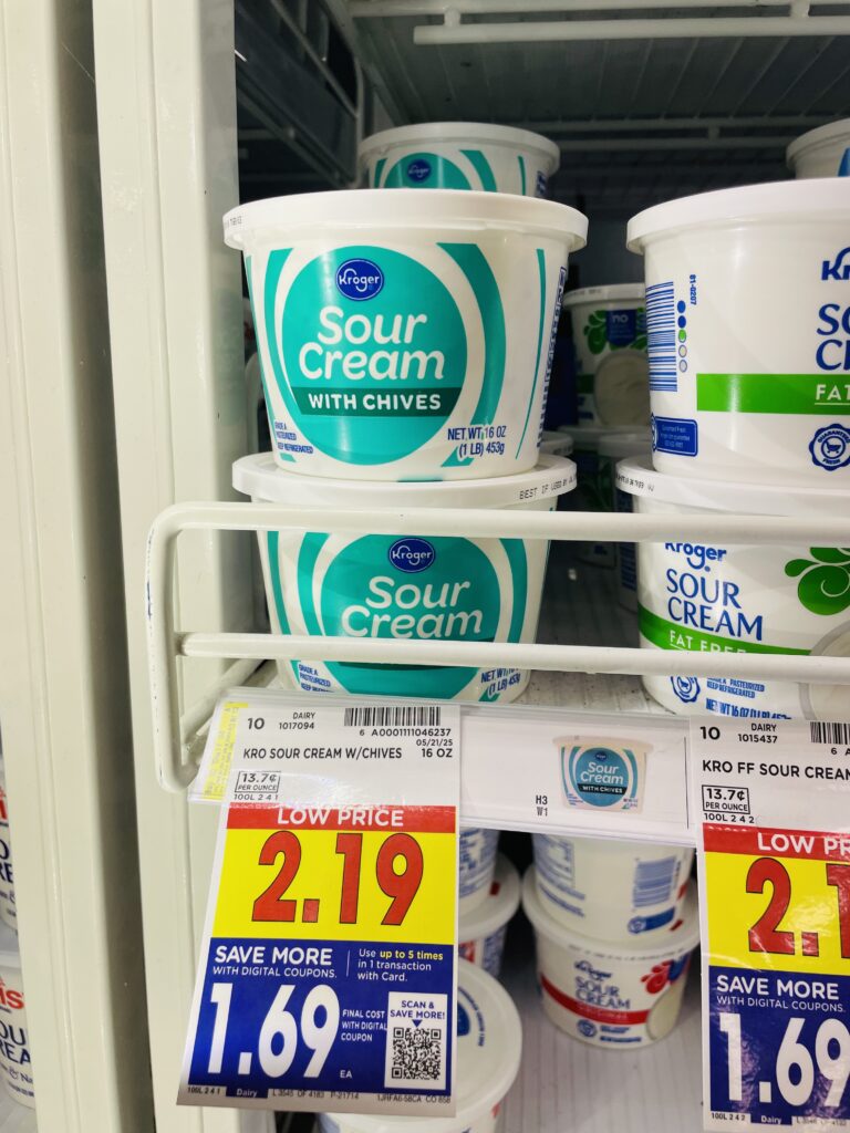 kroger sour cream, dips and cottage cheese shelf image (1)