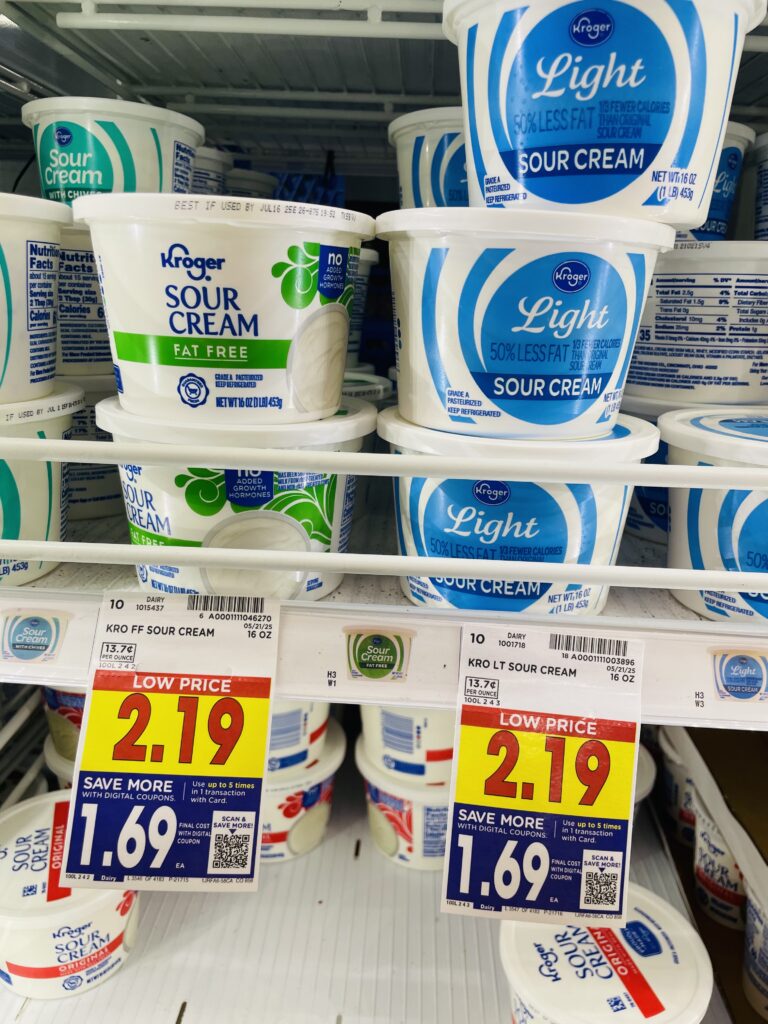kroger sour cream, dips and cottage cheese shelf image (1)