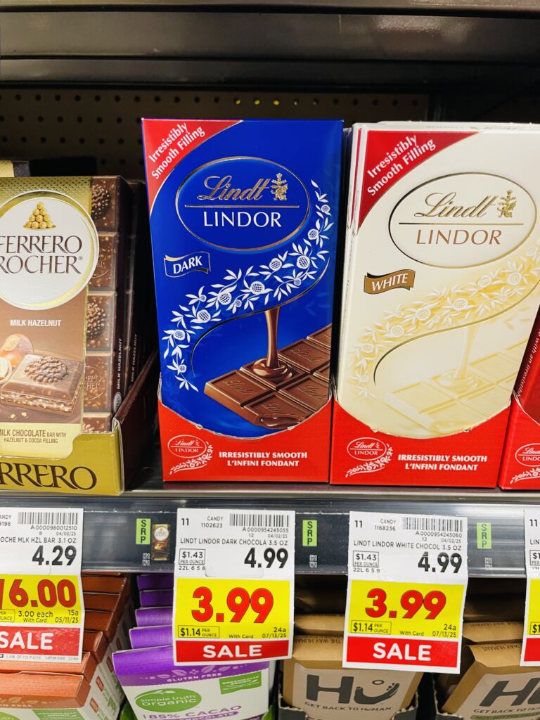 lindt lindor chocolate bar kroger shelf image (1)