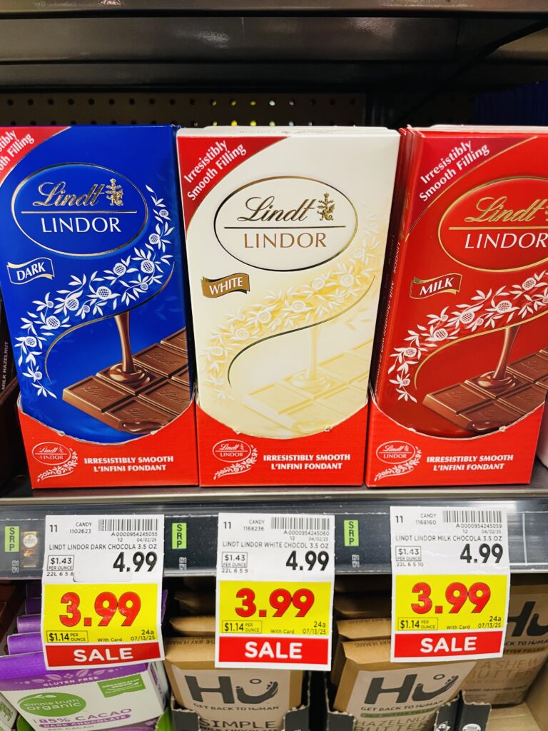 lindt lindor chocolate bar kroger shelf image (1)