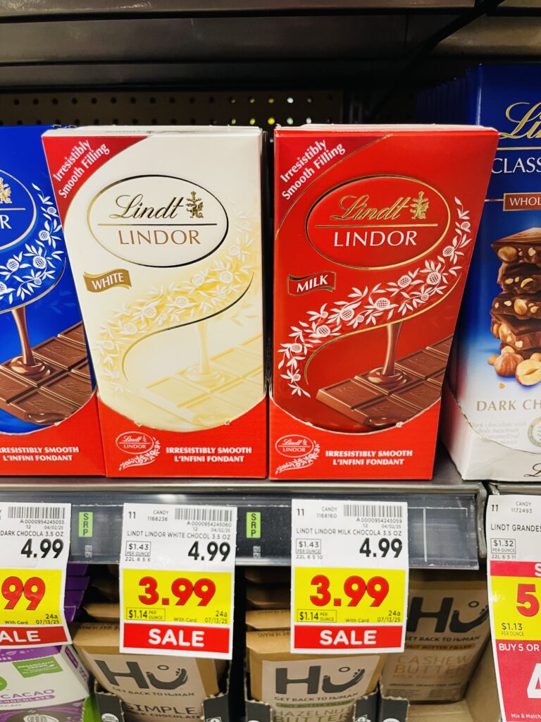 lindt lindor chocolate bar kroger shelf image (1)