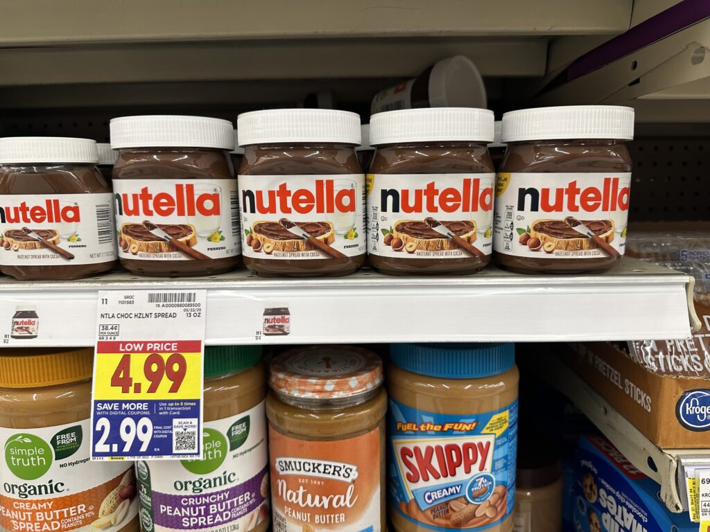 nutella kroger shelf image