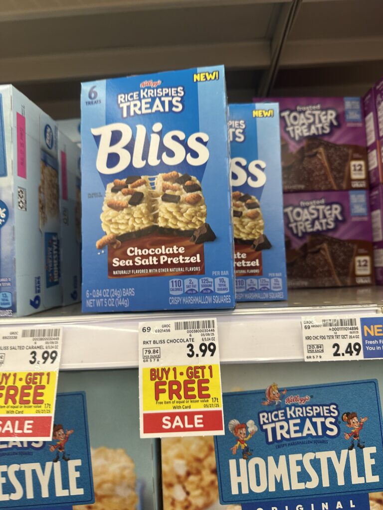 rice krispies treats bliss kroger shelf image