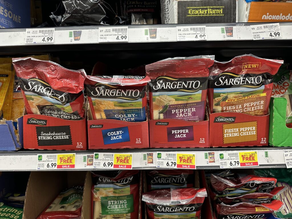 sargento cheese sticks kroger shelf image