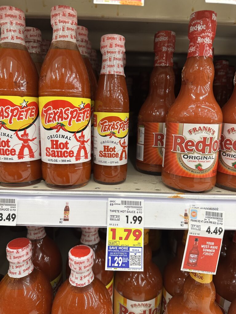 Texas Pete Hot Sauce kroger shelf image