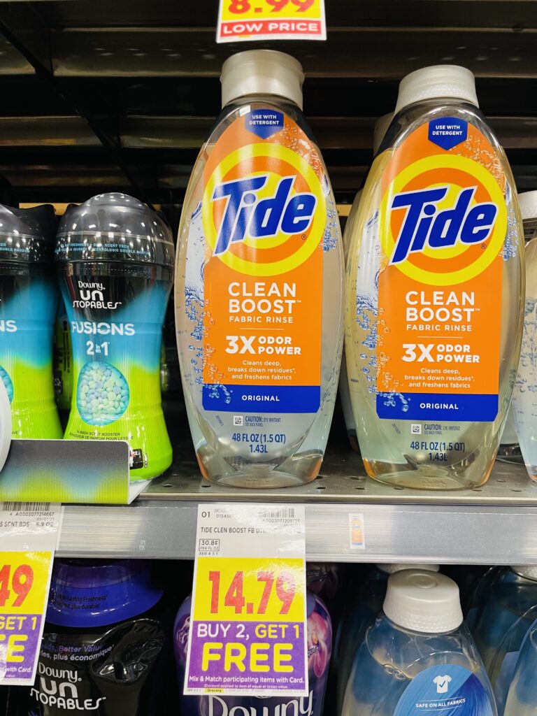 tide, downy and gain kroger shelf image (1)
