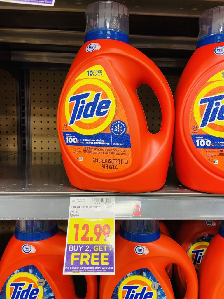 tide, downy and gain kroger shelf image (1)