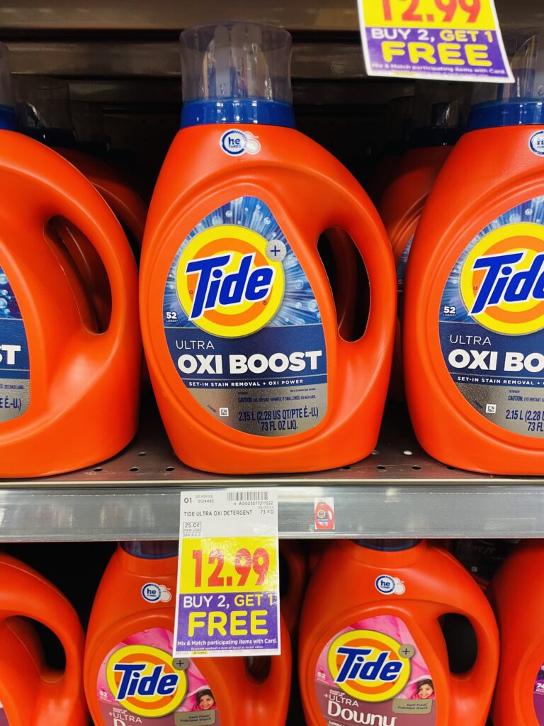 tide, downy and gain kroger shelf image (1)