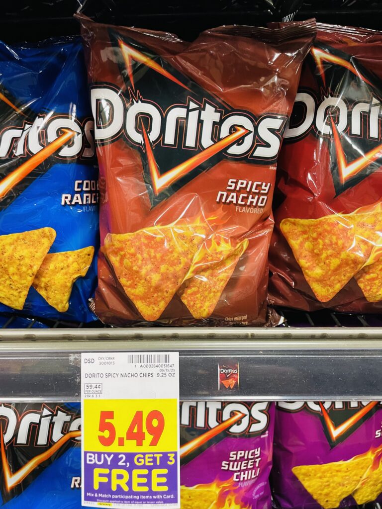 tostitos, cheetos and doritos kroger shelf image (1)