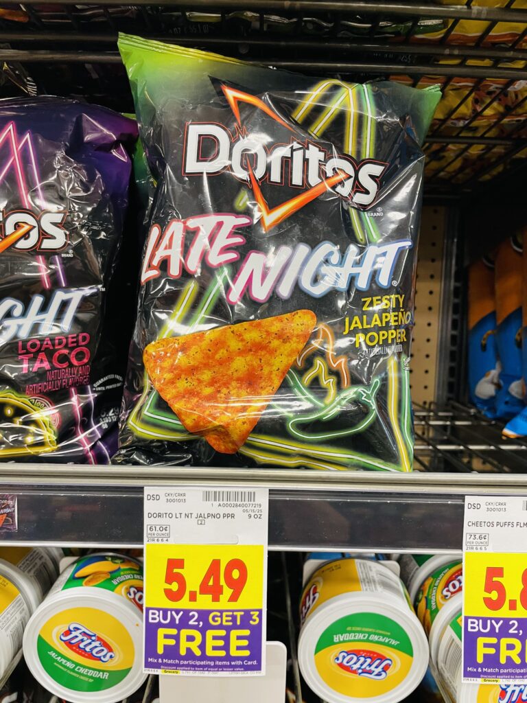 tostitos, cheetos and doritos kroger shelf image (1)