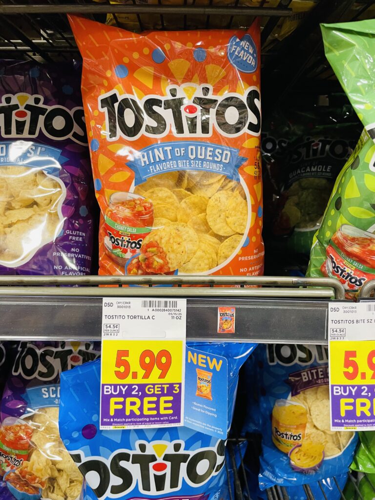 tostitos, cheetos and doritos kroger shelf image (1)