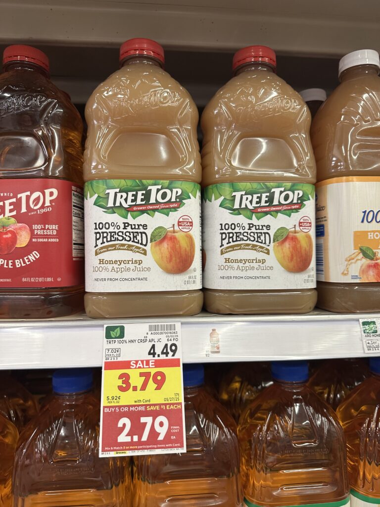 treetop apple juice and sauce kroger shelf image (2)