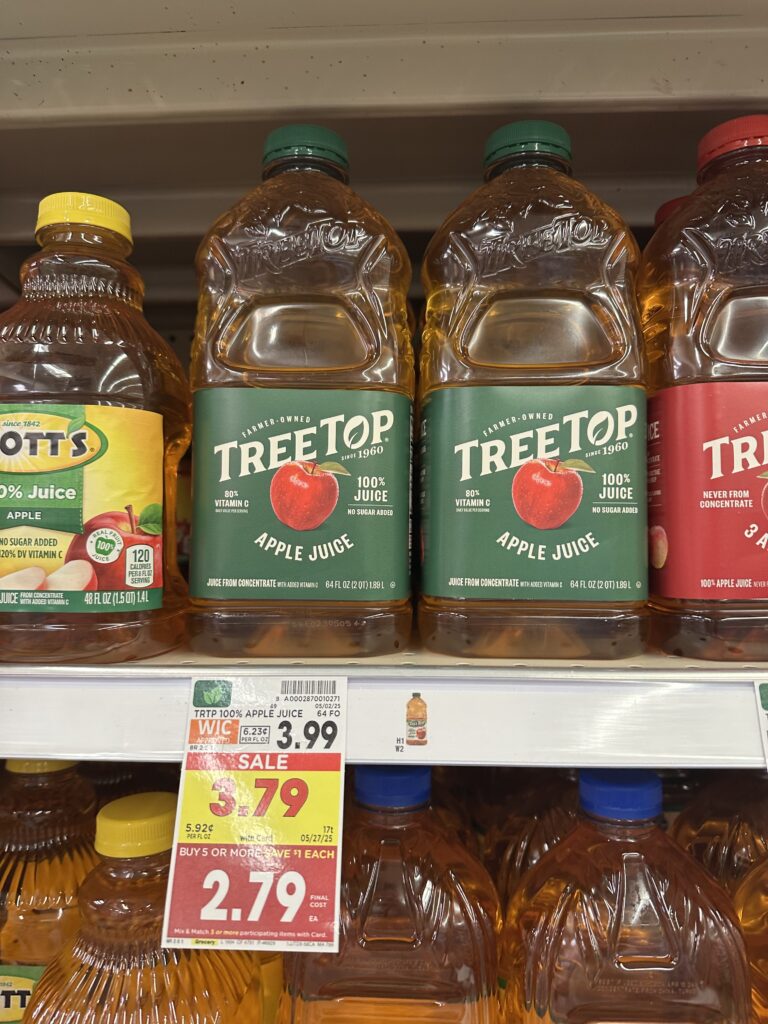 treetop apple juice and sauce kroger shelf image (2)