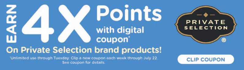 4x Fuel Points on Private Selection Kroger