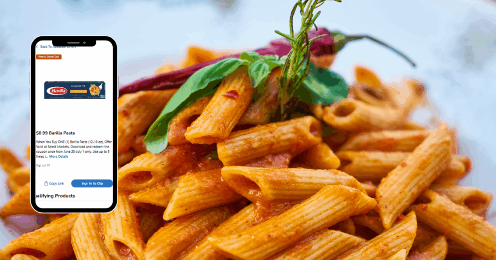 Barilla Pasta Kroger Digital Coupon