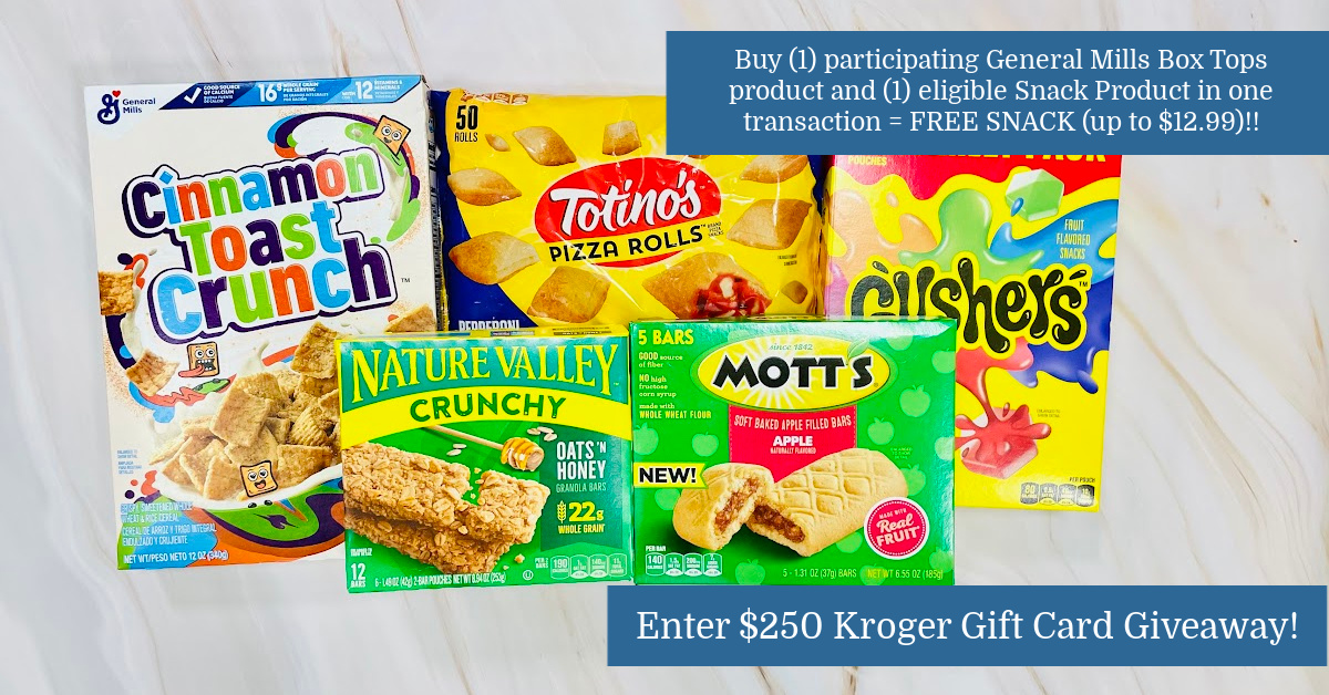 Score a Free Snack with General Mills & Box Tops for Education +