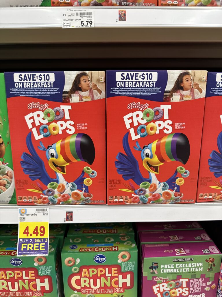 Kellogg's Cereals Kroger Shelf Image