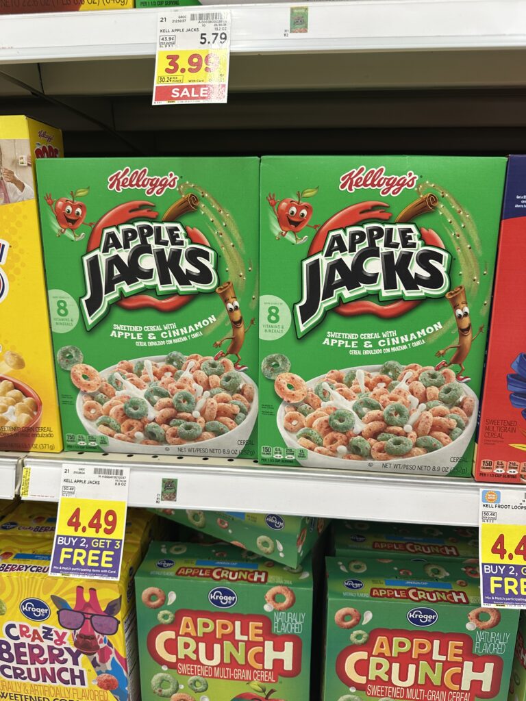 Kellogg's Cereals Kroger Shelf Image