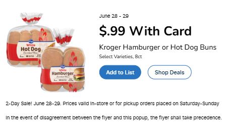 Kroger 2 Day Sale