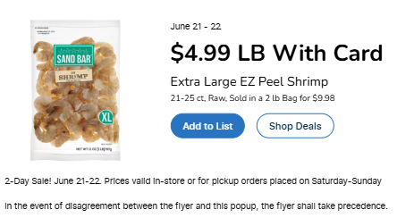 Kroger 2 day sale