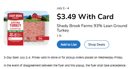 Kroger 3 day sale