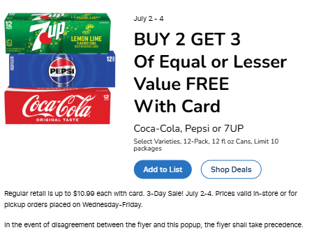 Kroger 3 day sale