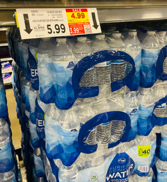 Kroger Water shelf image