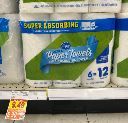 Kroger paper towels kroger shelf image