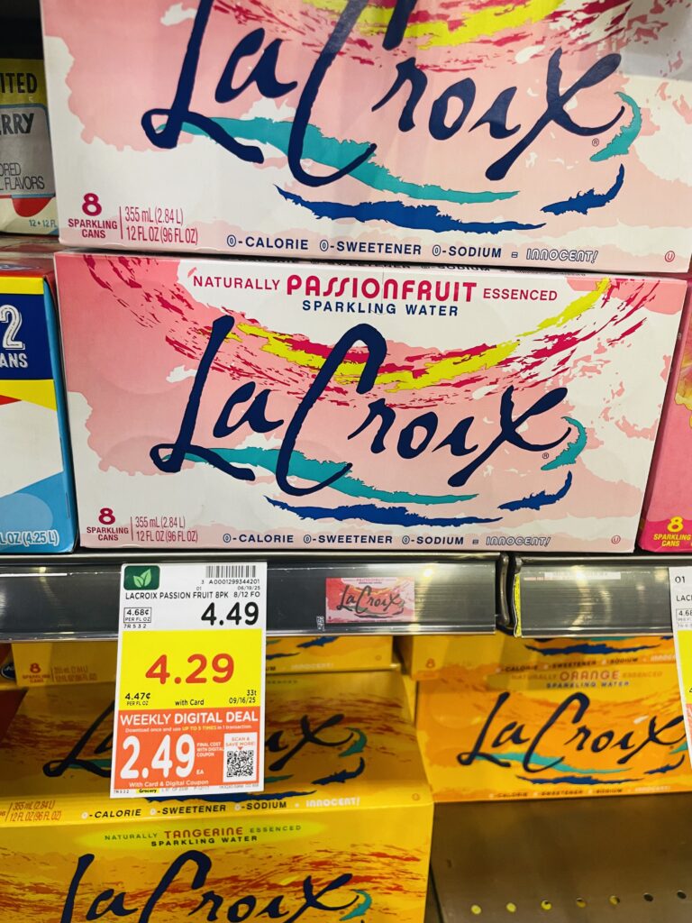 LaCroix Sparkling Water kroger shelf image