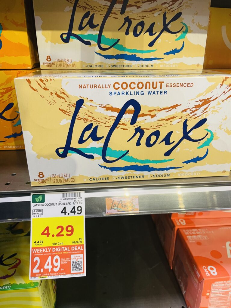 LaCroix Sparkling Water kroger shelf image