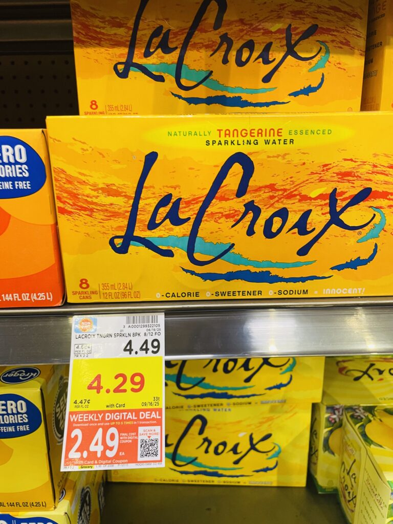 LaCroix Sparkling Water kroger shelf image