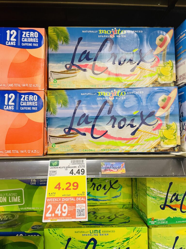 LaCroix Sparkling Water kroger shelf image