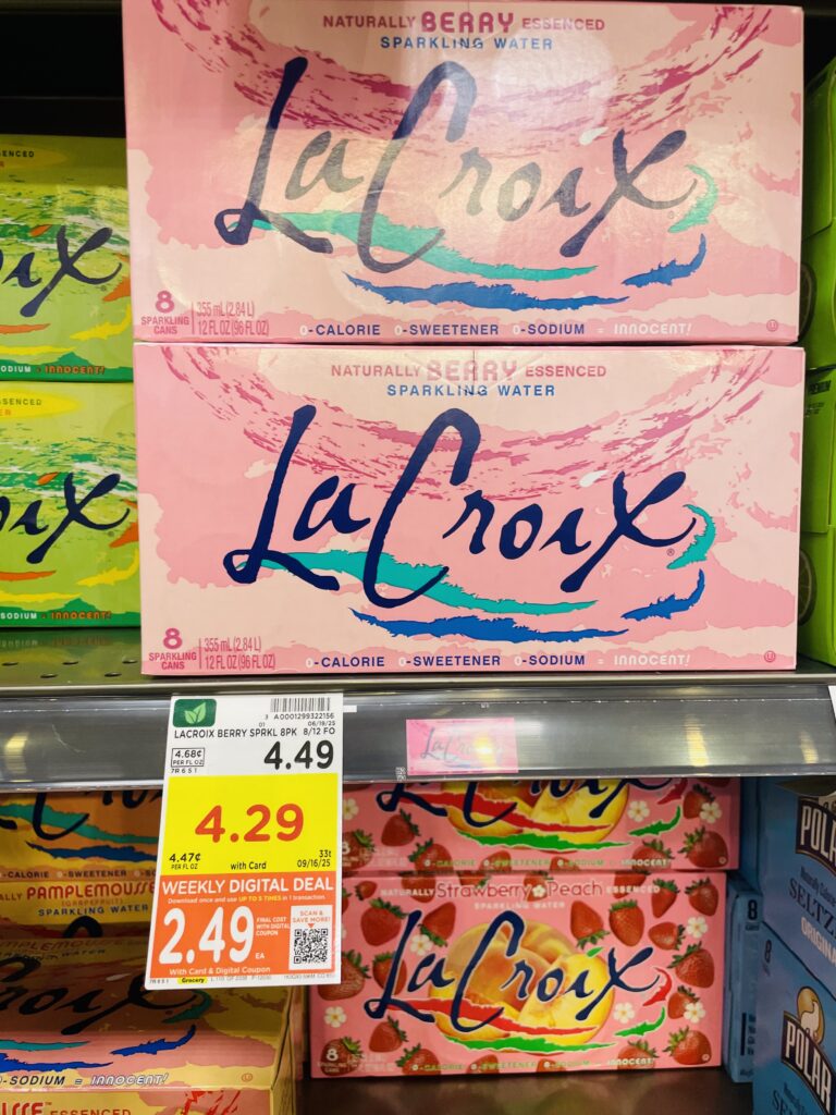 LaCroix Sparkling Water kroger shelf image