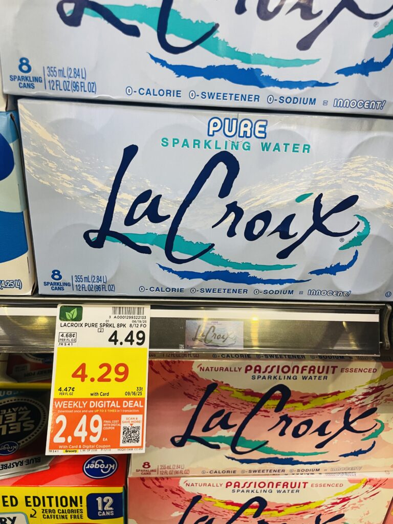 LaCroix Sparkling Water kroger shelf image