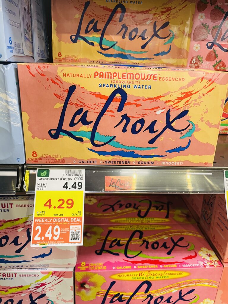 LaCroix Sparkling Water kroger shelf image