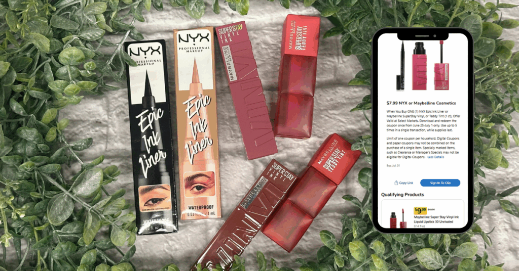 NYX and Maybelline Kroger Digital Coupon (1)