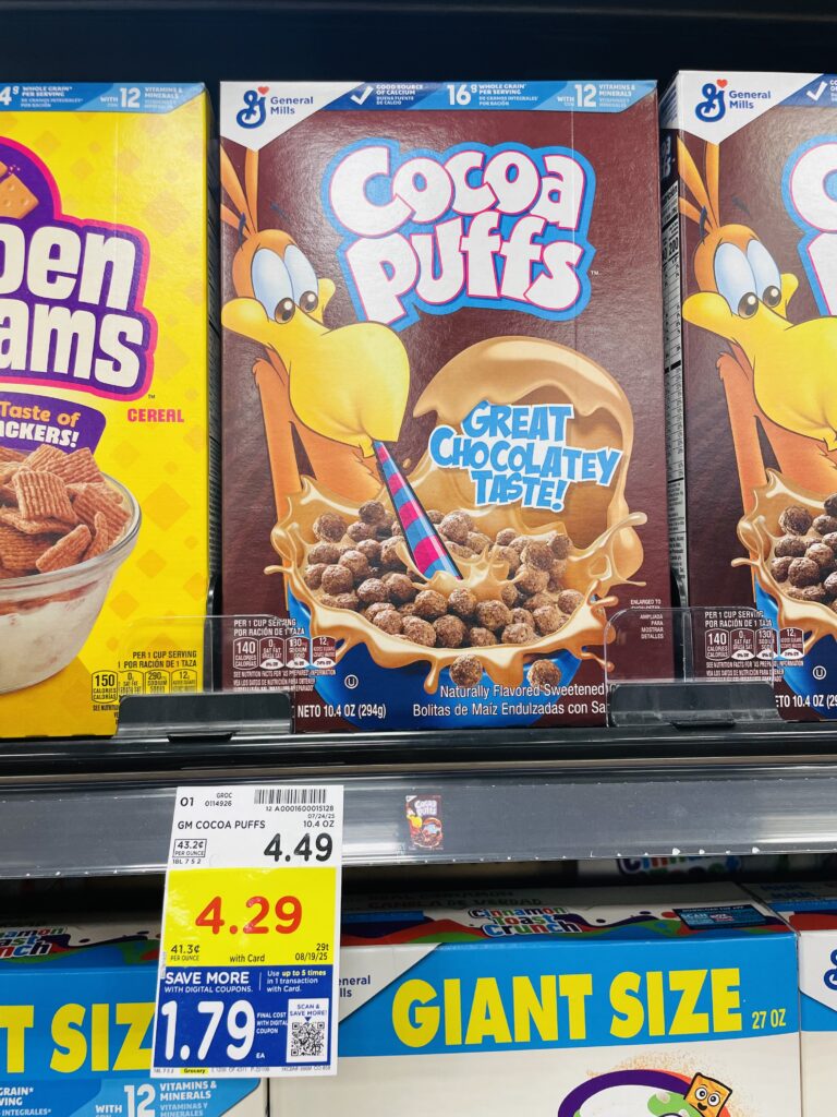 General Mills Cereal Kroger Shelf Image