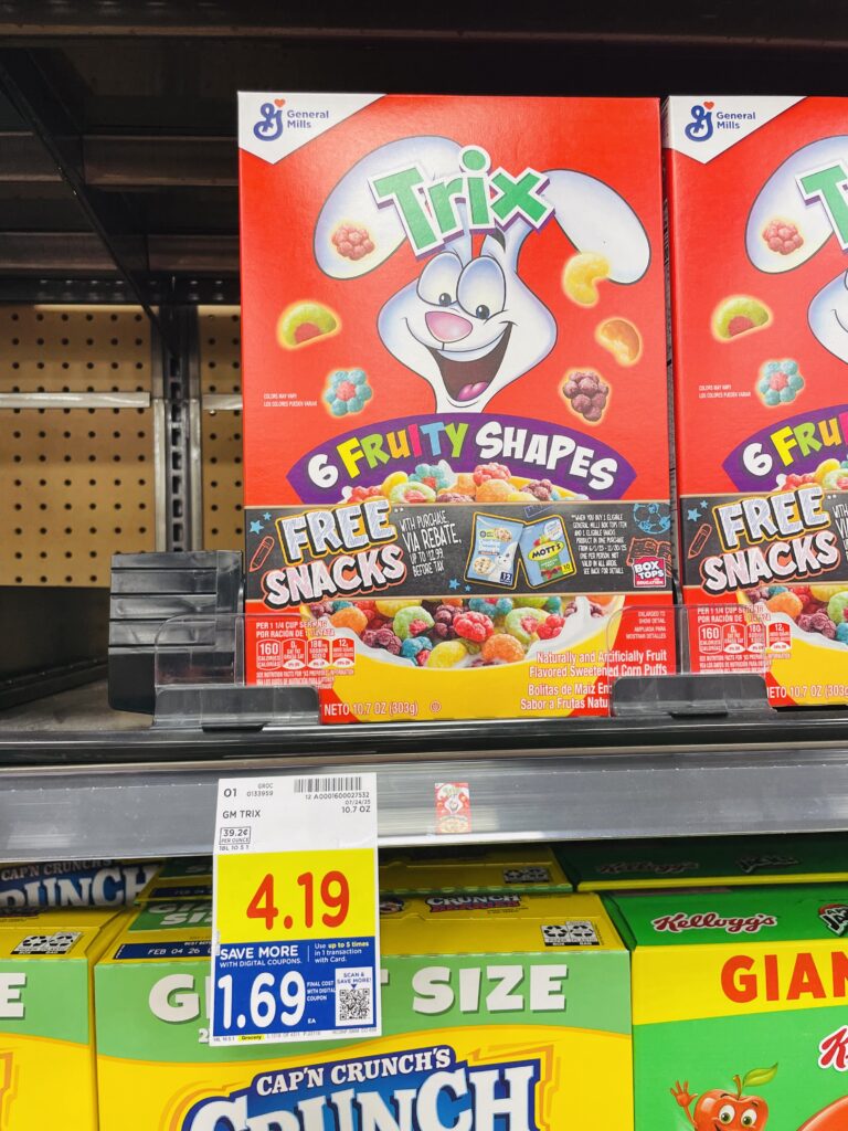 General Mills Cereal Kroger Shelf Image